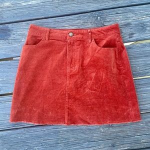 Vintage burgundy corduroy skirt